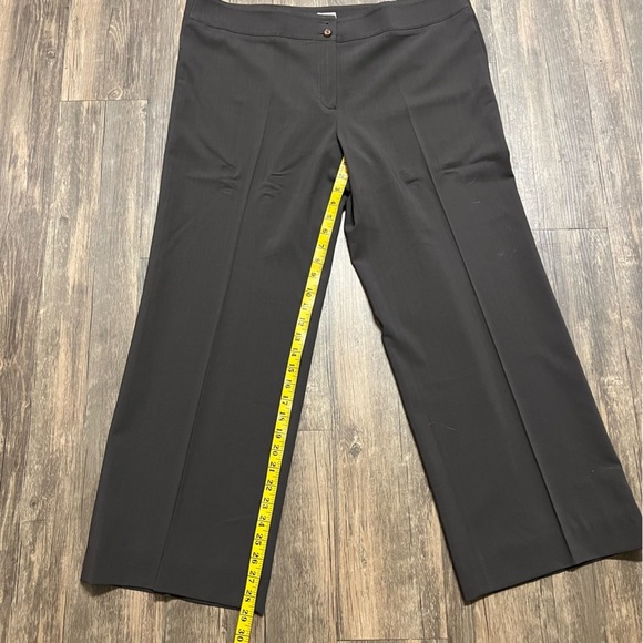 Armani Collezioni Vintage Wide Straight Leg Charcol Dress Pants Trousers 14 - Picture 9 of 9